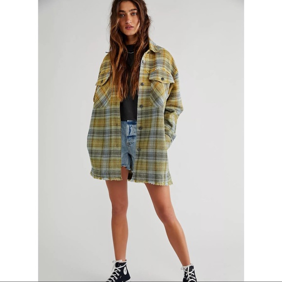 SOLD Free people anneli plaid ombré shirt jacket - Picture 6 of 11
